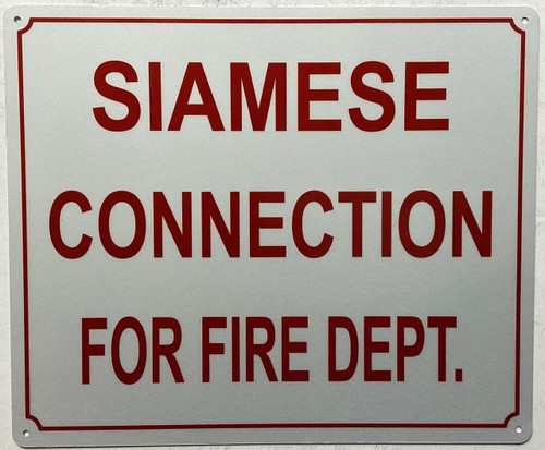 Siamese connection for fire department SIGN Siamese connection for fire department SIGN