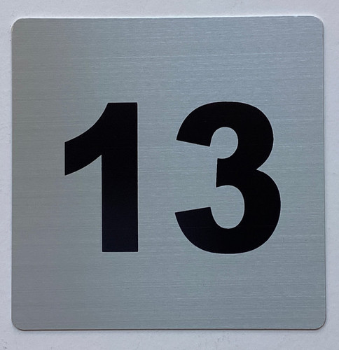 Apartment number 13 sign Apartment number 13 sign