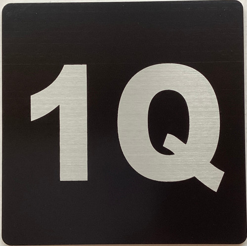 Apartment number 1Q sign