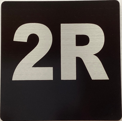 Apartment number 2R sign