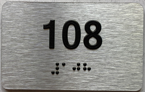 ADA APARTMENT NUMBER 108 SIGN
