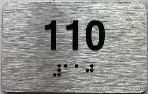 ADA APARTMENT NUMBER 110 SIGN