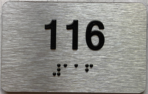 ADA APARTMENT NUMBER 116 SIGN