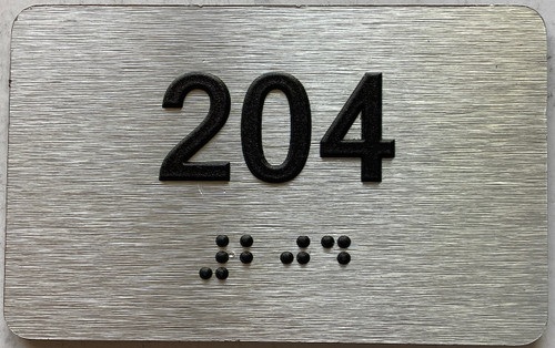 ADA APARTMENT NUMBER 204 SIGN