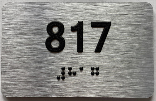 ADA APARTMENT NUMBER 817 SIGN