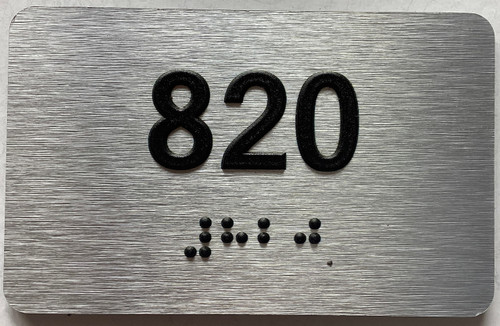 ADA APARTMENT NUMBER 820 SIGN