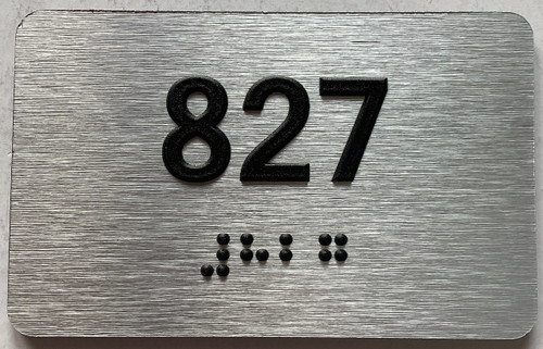 ADA APARTMENT NUMBER 827 SIGN