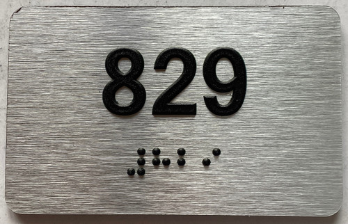 ADA APARTMENT NUMBER 829 SIGN