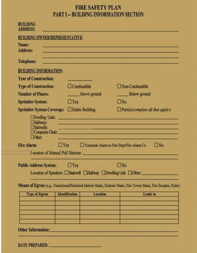 FIRE SAFETY PLAN