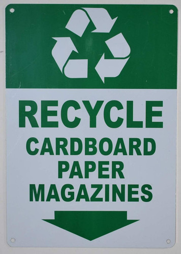 Recycle - Cardboard Paper Magazines with Down Arrow Recycle - Cardboard Paper Magazines with Down Arrow