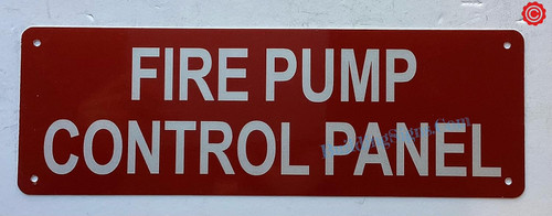 FIRE PUMP CONTROL PANEL SIGN FIRE PUMP CONTROL PANEL SIGN