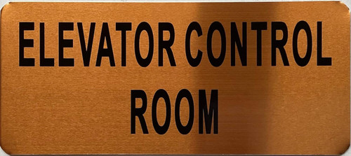 ELEVATOR CONTROL ROOM SIGN
