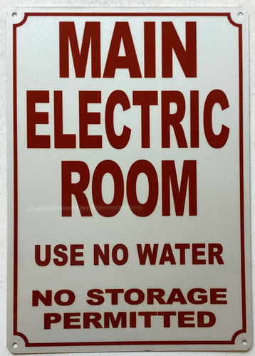 MAIN ELECTRIC ROOM Sign MAIN ELECTRIC ROOM Sign