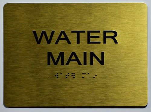 ADA WATER MAIN SIGN