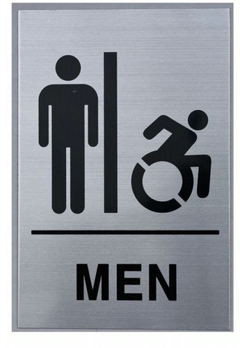 ADA MEN ACCESSIBLE RESTROOM TACTILE SIGN