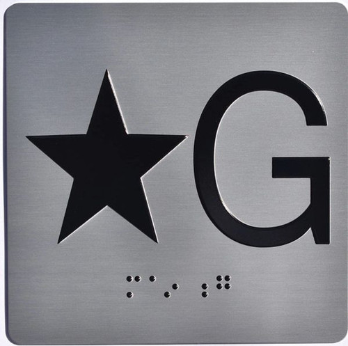 ADA ELEVATOR JAMB- STAR G SIGN ADA ELEVATOR JAMB- STAR G SIGN