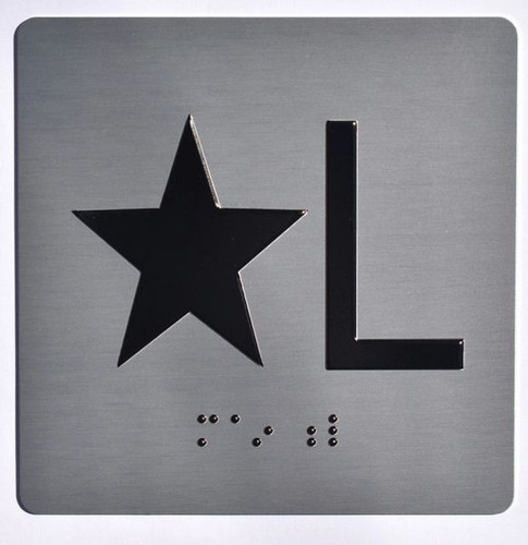 ADA ELEVATOR JAMB- STAR L SIGN ADA ELEVATOR JAMB- STAR L SIGN