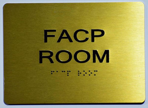 ADA FACP ROOM GOLD 5X7- SIGN ADA FACP ROOM GOLD 5X7- SIGN