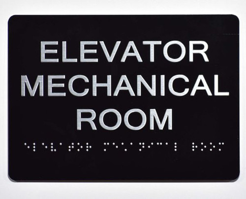 ADA ELEVATOR MECHANICAL ROOM SIGN