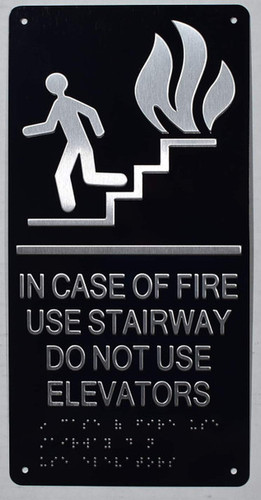 ADA IN CASE OF FIRE USE STAIRWAY DO SIGN