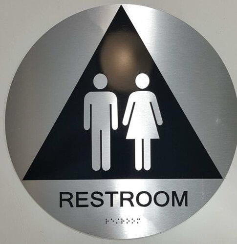 ADA CA UNISEX RESTROOM SIGN ADA CA UNISEX RESTROOM SIGN