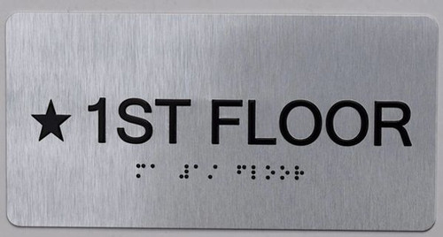 ADA STAR FLOOR NUMBER 1 SIGN ADA STAR FLOOR NUMBER 1 SIGN