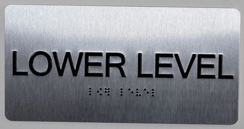ADA LOWER LEVEL FLOOR NUMBER SIGN ADA LOWER LEVEL FLOOR NUMBER SIGN