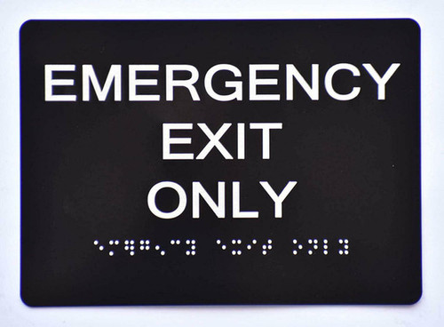 ADA EMERGENCY EXIT ONLY SIGN