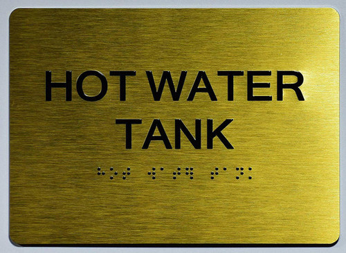 ADA HOT WATER TANK SIGN ADA HOT WATER TANK SIGN