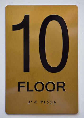 ADA FLOOR 10 SIGN ADA FLOOR 10 SIGN