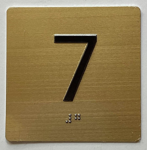 ADA 7TH FLOOR ELEVATOR JAMB PLATE SIGN ADA 7TH FLOOR ELEVATOR JAMB PLATE SIGN