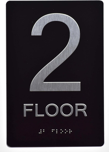 ADA BLACK FLOOR NUMBER SIGN ADA BLACK FLOOR NUMBER SIGN
