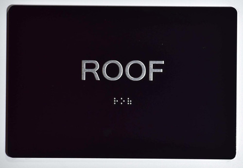 ADA BLACK FLOOR NUMBER ROOF SIGN ADA BLACK FLOOR NUMBER ROOF SIGN