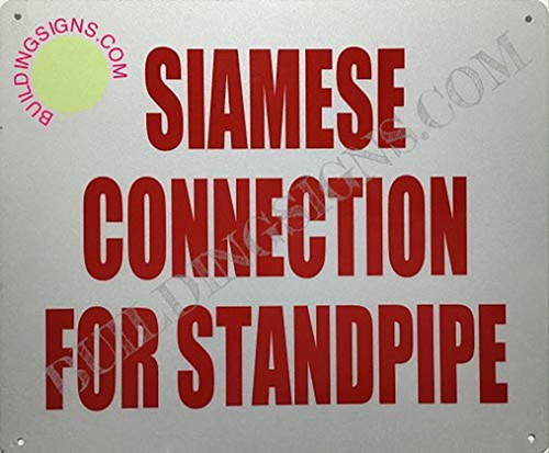 Siamese Connection for Standpipe Sign