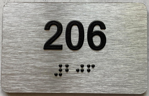 ADA APARTMENT NUMBER - UNIT NUMBER SIGN