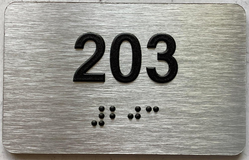 ADA APARTMENT NUMBER - UNIT NUMBER SIGN