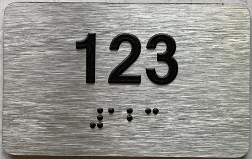 ADA APARTMENT NUMBER - UNIT NUMBER SIGN