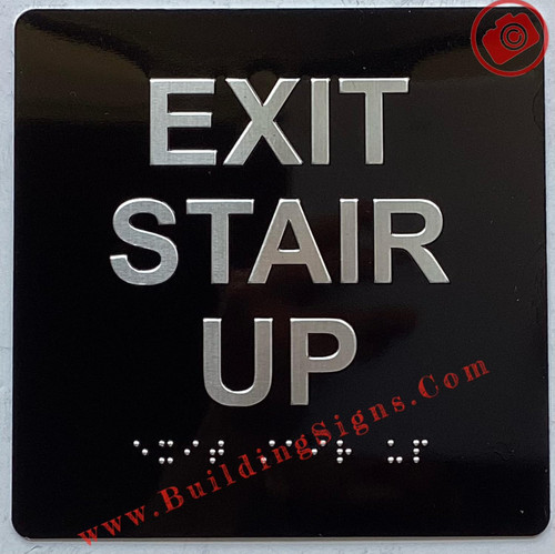ADA EXIT STAIR UP SIGN