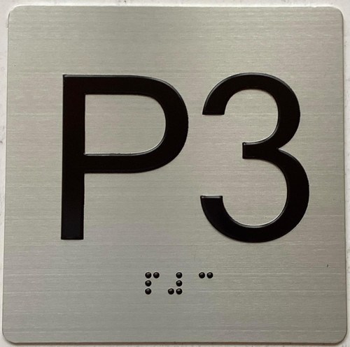 ADA ELEVATOR PARKING 3 (P3) FLOOR SIGN