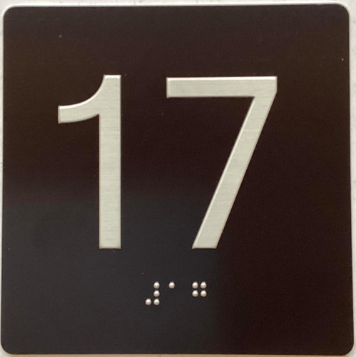 ADA ELEVATOR FLOOR 17 SIGN
