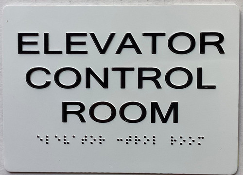ADA ELEVATOR CONTROL ROOM SIGN ADA ELEVATOR CONTROL ROOM SIGN