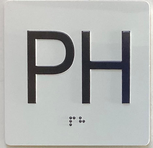 ADA ELEVATOR FLOOR PENTHOUSE -PH / JAMB SIGN ADA ELEVATOR FLOOR PENTHOUSE -PH / JAMB SIGN