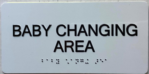 Baby Changing Area with Raised letters/Image & Grade 2 Braille - Includes Red Adhesive pad for Easy Installation Baby Changing Area with Raised letters/Image & Grade 2 Braille - Includes Red Adhesive pad for Easy Installation