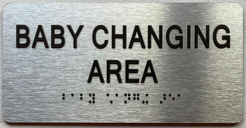 BABY CHANGING AREA with Raised letters/Image & Grade 2 Braille - Includes Red Adhesive pad for Easy Installation BABY CHANGING AREA with Raised letters/Image & Grade 2 Braille - Includes Red Adhesive pad for Easy Installation