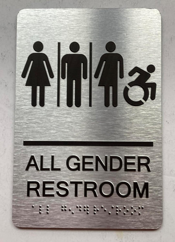 ADA RESTROOM / UNISEX COMPLIANT WITH RAISED SIGN ADA RESTROOM / UNISEX COMPLIANT WITH RAISED SIGN