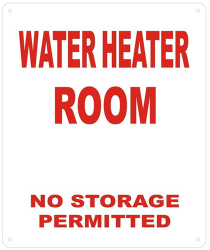 Water Heater Room- NO Storage Permitted-Reflective !!!