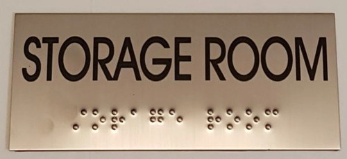 STORAGE ROOM  BRAILLE-STAINLESS STEEL