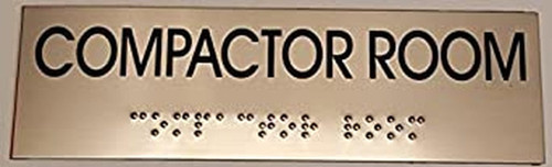 COMPACTOR ROOM - BRAILLE-STAINLESS STEEL COMPACTOR ROOM - BRAILLE-STAINLESS STEEL