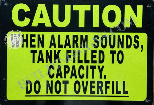 Caution When Alarm Sound Tank is Filled