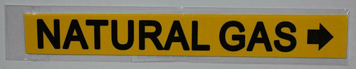 Two Set of 5 PCS (10 PCS) - Pipe Marking- Natural Gas with Arrow  (Sticker Yellow)